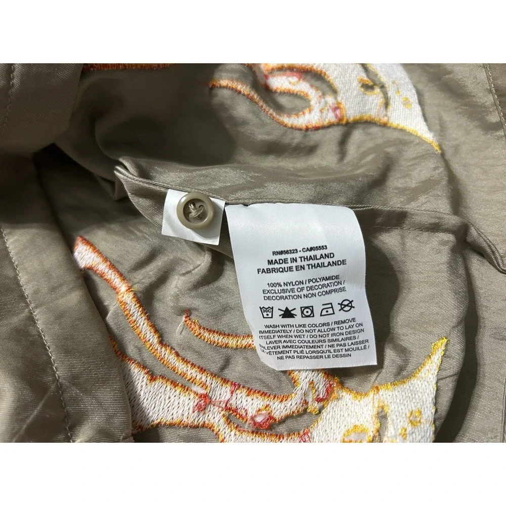 Cactus Jack By Travis Scott X Jordan‎ Button Front Shirt Khaki University Red L